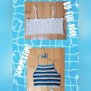 New TWO KNITTED TOPS, Brand BP, size L beige/blues